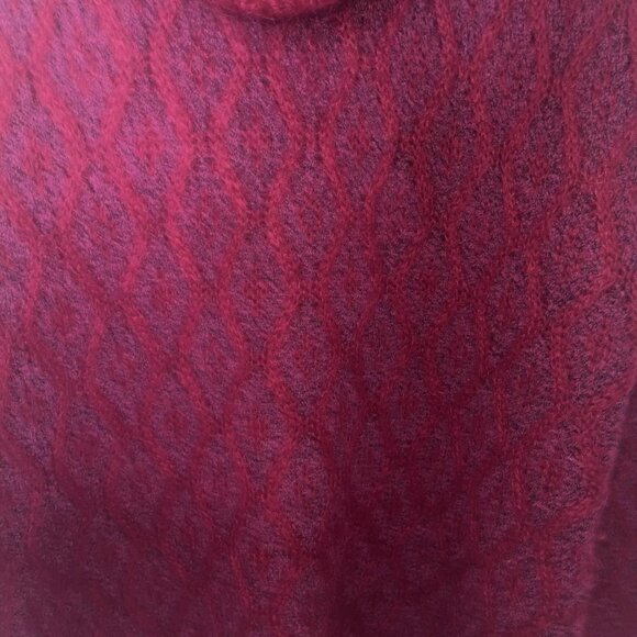 Carole Little Vintage Womens Sweater Size Medium Burgundy Mohair Blend Cowl Neck - Picture 8 of 10